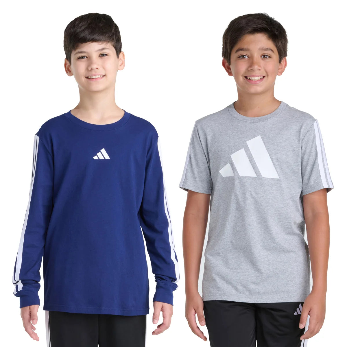 ADIDAS - Ensemble de 2 Chandails pour Garçon-Boys-2-T-Shirt-Set-Bleu-Gris-Blue-Grey-2269000-1915775