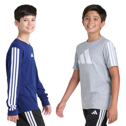 ADIDAS - Ensemble de 2 Chandails pour Garçon-Boys-2-T-Shirt-Set-Bleu-Gris-Blue-Grey-2269000-1915775