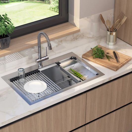 ARTIKA - Évier à Cuve Simple en Acier Inoxydable avec Accessoires-STAINLESS-STEEL-SINGLE-BOWL-SINK-KIT-NEWPORT-COSTCO-1845925