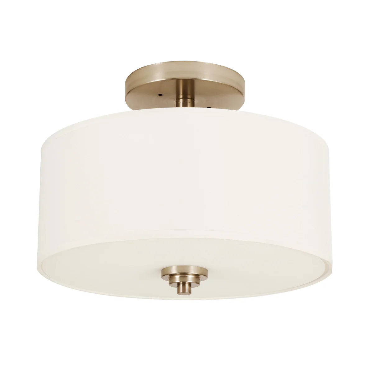 LUMINUS LED - Plafonnier Semi-Encastré avec Abat-Jour en Lin Alice-semi-flush-with-linen-shade-costco-1789296