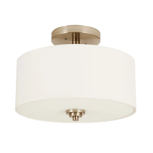 LUMINUS LED - Plafonnier Semi-Encastré avec Abat-Jour en Lin Alice-semi-flush-with-linen-shade-costco-1789296
