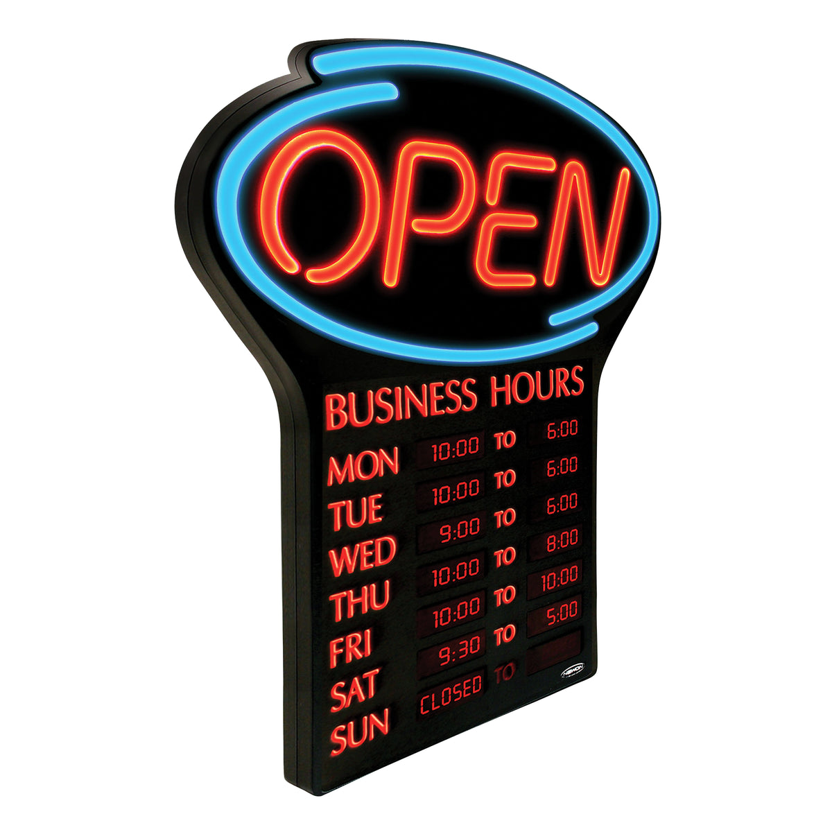 newton-enseigne-d'ouverture-changement-couleur-colour-changing-open-sign-ouvert-english-anglais