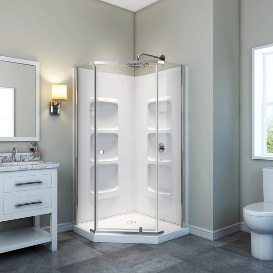 APPOLLO - Ensemble de Douche Néo-Angle Bethany-Neo-angle Shower Kit-1603400-chrome