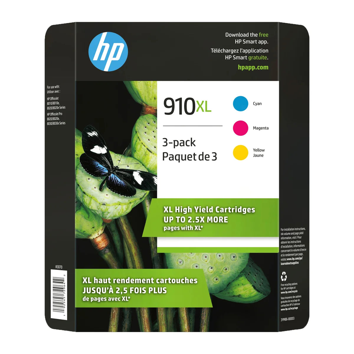 HP - Paquet de 3 Cartouches d'Encre 910XL-pack-ink-cartridge