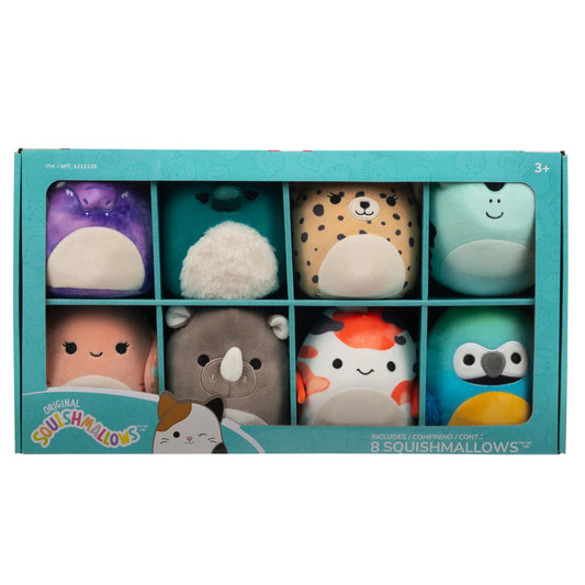 squismallows-ensemble-8-peluches-thématique-animaux exotiques -exotic-animals-pack-plus-toys-costco-1211135