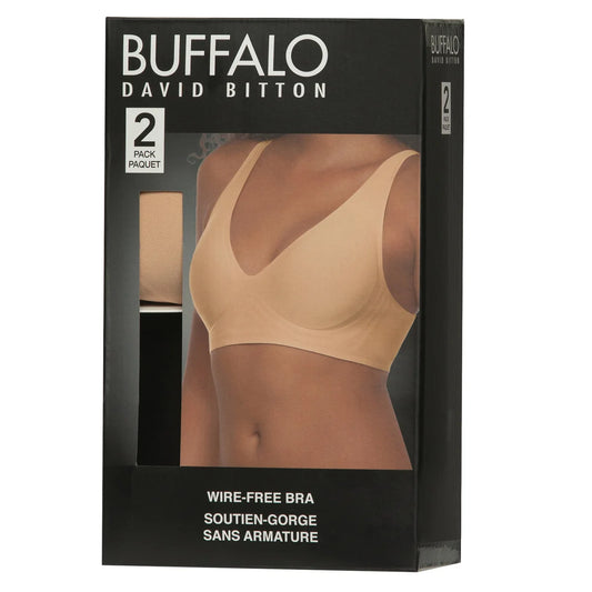 BUFFALO - Paquet de 2 Soutiens-Gorge Sans Armature et Sans Couture-pack-wire-free-bras-seam-wireless-costco-1983950-noir-black