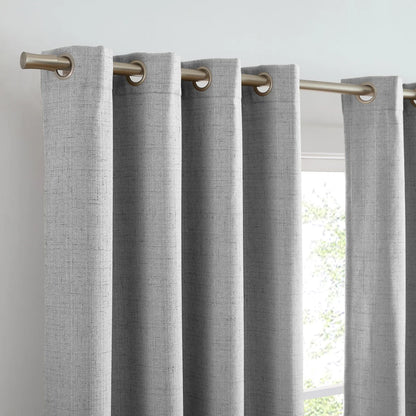 SUN+BLK - Ensemble de 2 Rideaux Totalement Obscurcissant Maxwell-gris-grey-2-set-total-blackout-curtains-pack