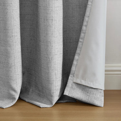 SUN+BLK - Ensemble de 2 Rideaux Totalement Obscurcissant Maxwell-gris-grey-3-set-total-blackout-curtains-pack