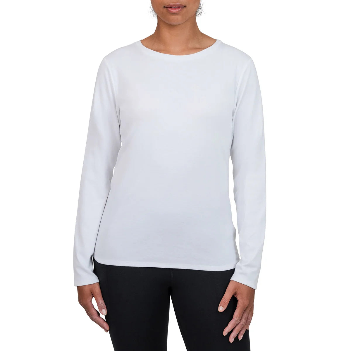 UNITED COLOR OF BENETTON - T-Shirt à Manches Longues en Coton Supima Pour Femme-Womens-Long-sleeve-Supima-Cotton-T-Shirt-Blanc-white-1805199-1824448
