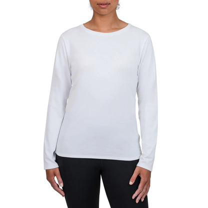 UNITED COLOR OF BENETTON - T-Shirt à Manches Longues en Coton Supima Pour Femme-Womens-Long-sleeve-Supima-Cotton-T-Shirt-Blanc-white-1805199-1824448