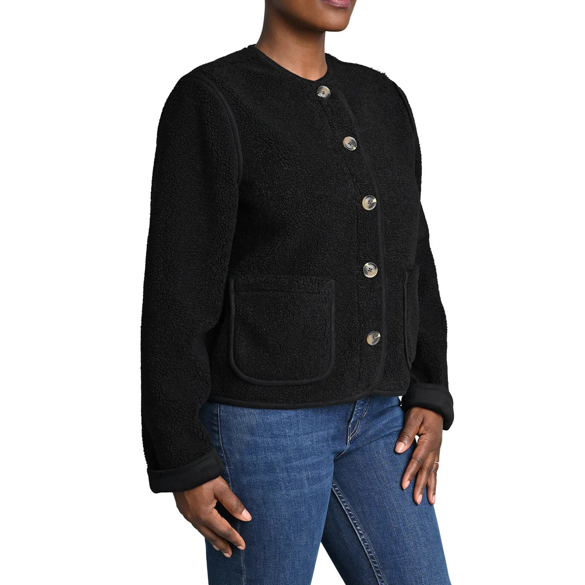 BRIGGS - Veste Sherpa Réversible pour Femmes-Womens-reversible-sherpa-jacket-noir-black-1116868-1942160-4