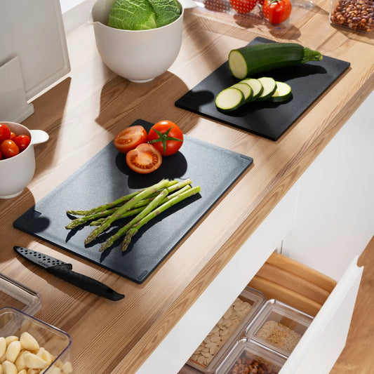 BODUM - Ensemble de 3 Planches à Découper avec Support-cutting-coards-holder-bistro-costco-1882041-noir-black-2