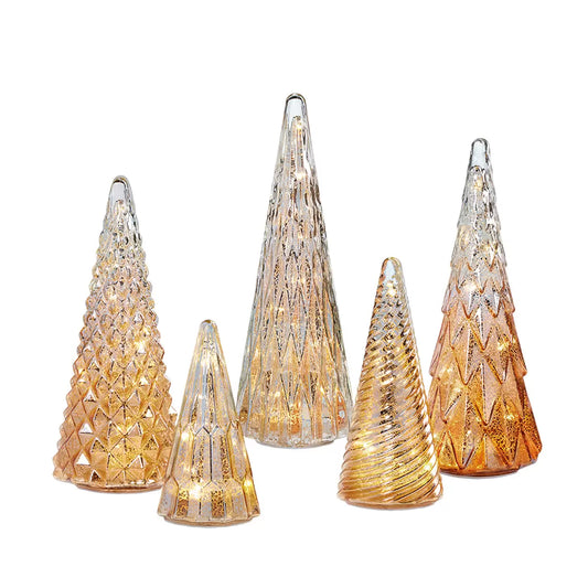 ensemble-5-sapins-verre-glass-tree-set