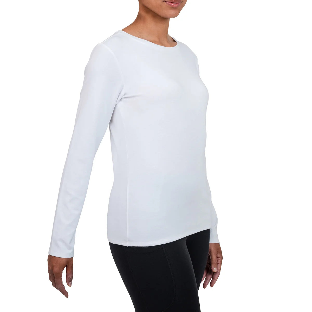 UNITED COLOR OF BENETTON - T-Shirt à Manches Longues en Coton Supima Pour Femme-Womens-Long-sleeve-Supima-Cotton-T-Shirt-Blanc-white-1805199-1824448