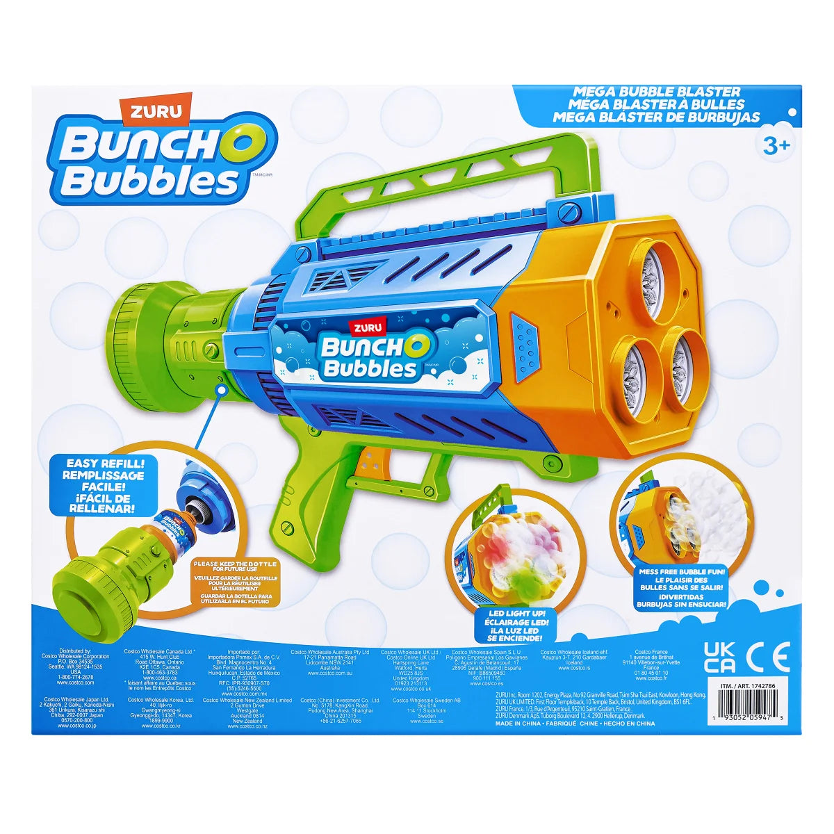 Costco Raspberry Buble ZURU - Machine à Bulles Méga Blaster Bunch O Bubbles – Liquidation125Plus