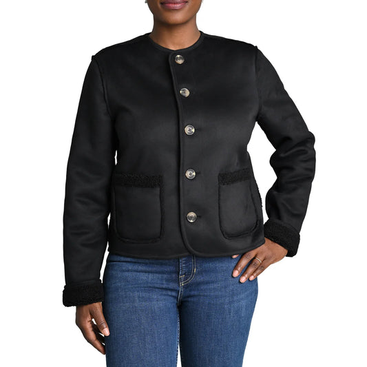 BRIGGS - Veste Sherpa Réversible pour Femmes-Womens-reversible-sherpa-jacket-noir-black-1116868-1942160-2