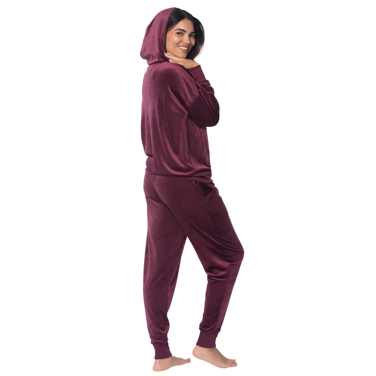 BLACK BOW - Ensemble de Détente en Velours pour Femme, 2 Pièces-women's-velour-lounge-set-costco-1926397-rouge-red-3