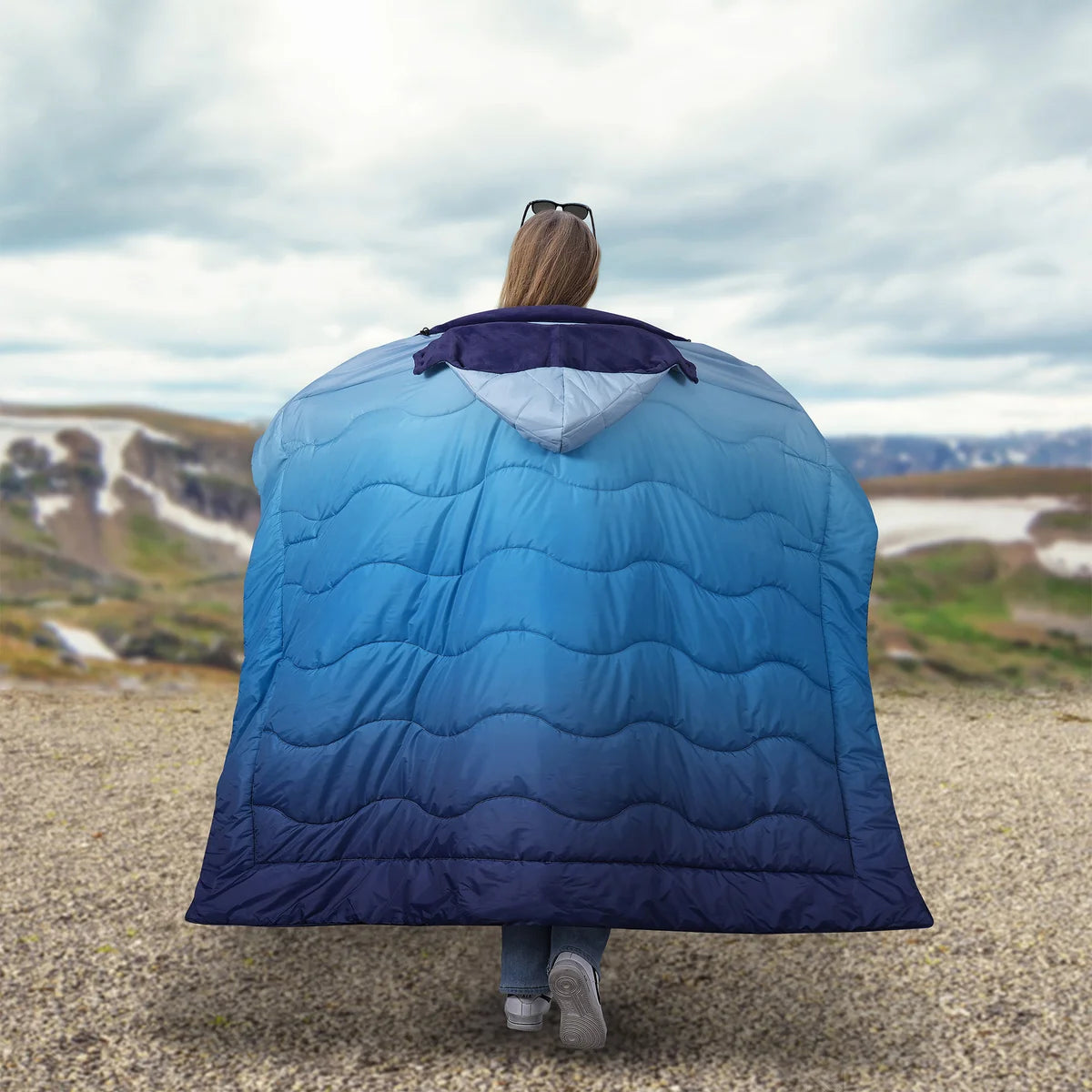 BELOW ZERO - Couverture d'Extérieur Portable-wearable-outdoor-blanket-costco-1796292-blue-bleu-5