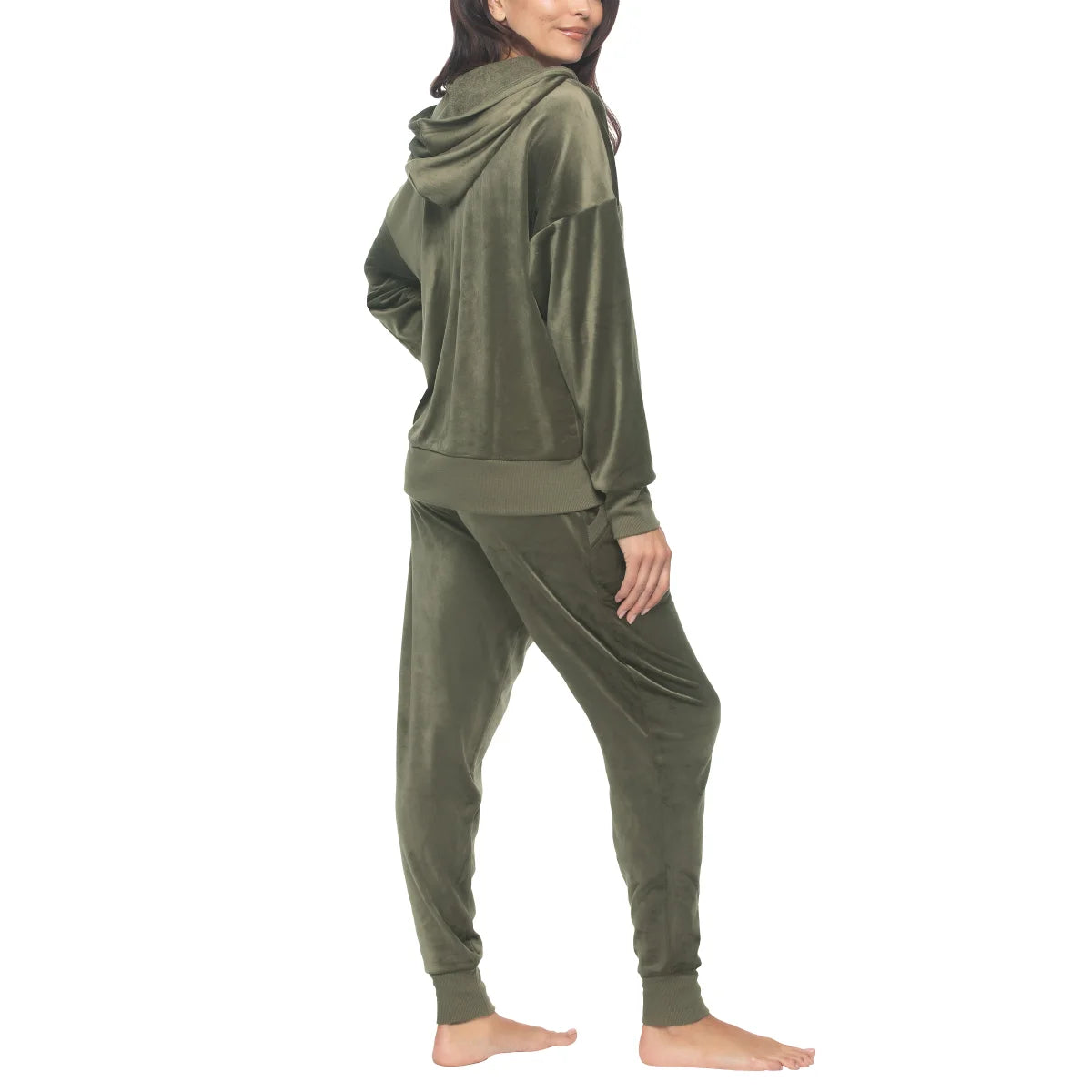BLACK BOW - Ensemble de Détente en Velours pour Femme, 2 Pièces-women's-velour-lounge-set-costco-1926397-vert-green-3