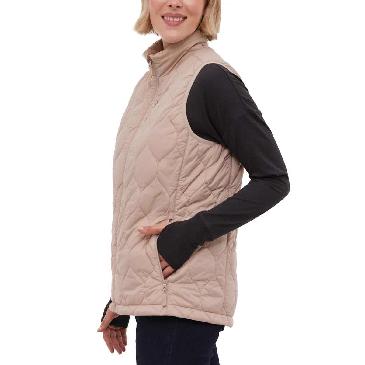 BENCH - Veste Sans Manche pour Femme-WOMEN'S-SLEEVELESS-VEST-COSTCO-1927230-1929626-BEIGE-CRÈME-CREAM-3