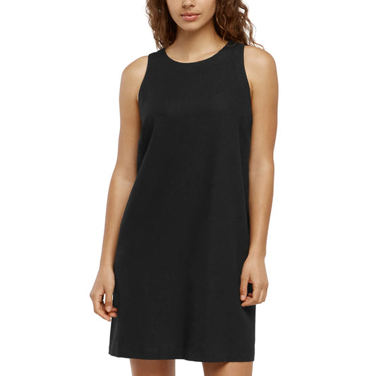 BANANA REPUBLIC - Robe en Lin Sans Manches pour Femme-WOMEN'S-SLEEVELESS-LINEN-DRESS-COSTCO-1876603-NOIR-BLACK