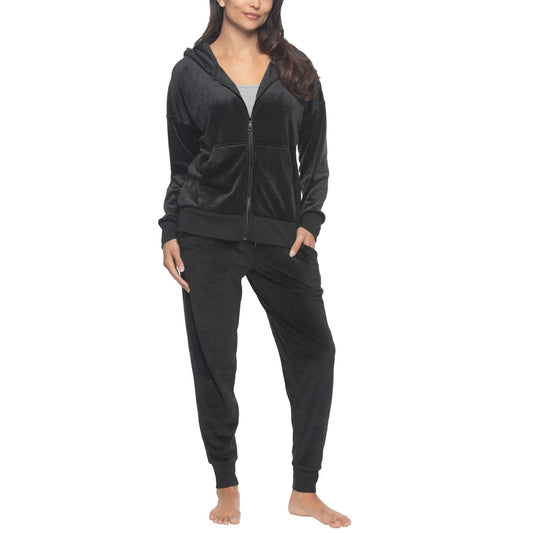 BLACK BOW - Ensemble de Détente en Velours pour Femme, 2 Pièces-women's-velour-lounge-set-costco-1926397-noir-black
