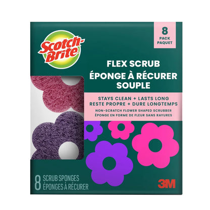 SCOTCH-BRITE - Paquet de 8 Éponges à Récurer Souples
