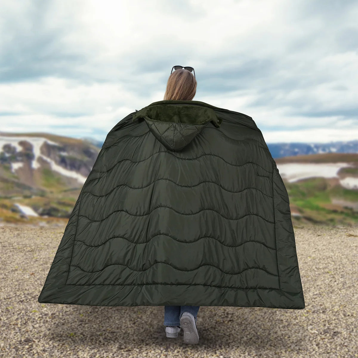 BELOW ZERO - Couverture d'Extérieur Portable-wearable-outdoor-blanket-costco-1796292-green-vert-5