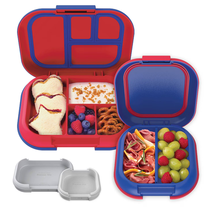 BENTGO - Ensemble Boîte à Lunch et Mini Boîte Fraîcheur rouge et bleu| Bentgo - red and blue chill lunch box and mini box set 