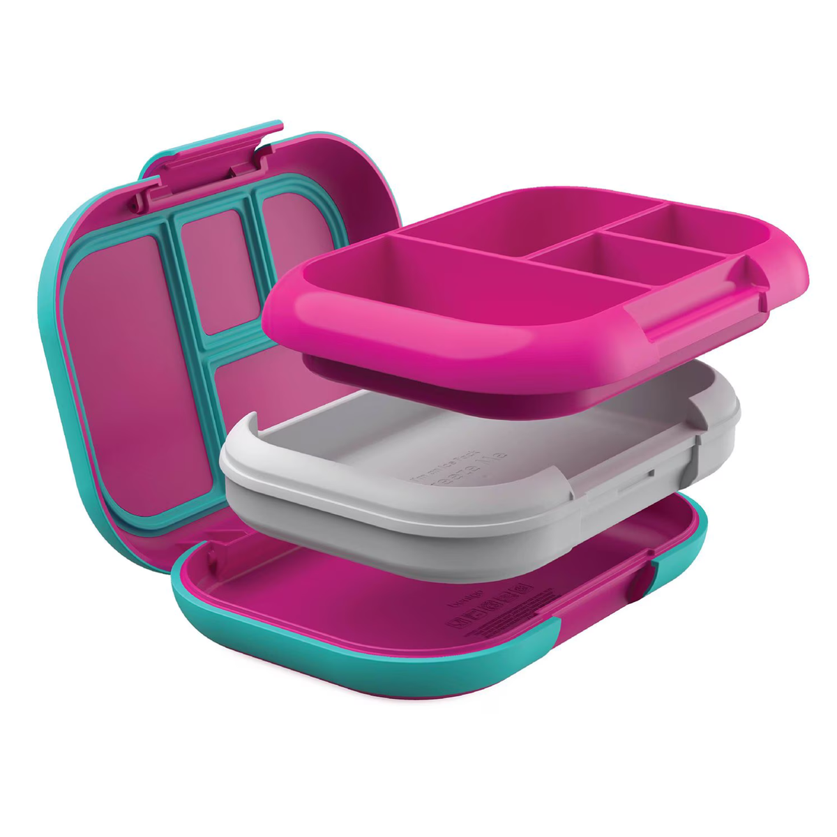 BENTGO - Ensemble Boîte à Lunch et Mini Boîte Fraîcheur rose et turquoise | Bentgo - Pink and turquoise chill lunch box and mini box set 