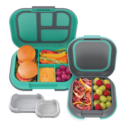BENTGO - Ensemble Boîte à Lunch et Mini Boîte Fraîcheur vert et gris | Bentgo - Green and gray chill lunch box and mini box set 