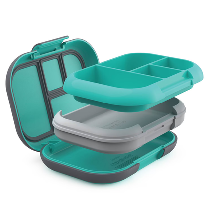 BENTGO - Ensemble Boîte à Lunch et Mini Boîte Fraîcheur vert et gris | Bentgo - Green and gray chill lunch box and mini box set 