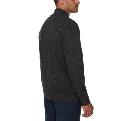 Buffalo - Pull à Fermeture Éclair Intégrale pour Homme-Mens-Full-Zip-Cable-Sweater-1903425-1935133-Noir-Black