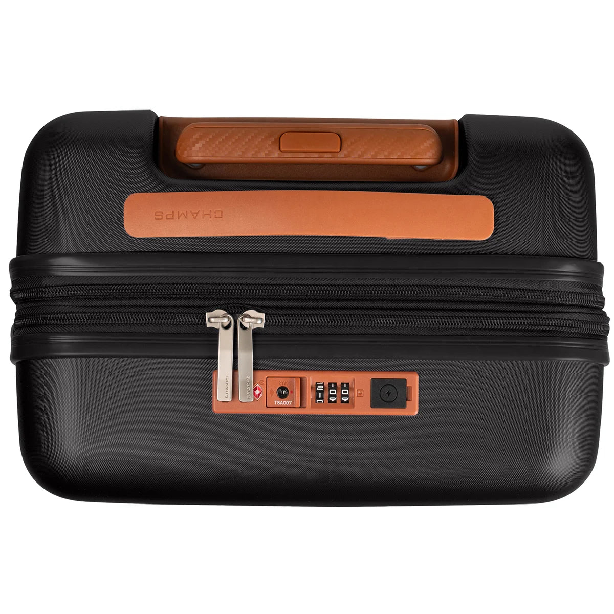 CHAMPS - Valise de Cabine Rigide Extensible Vintage II-luggage-hardside-expandable-spinner-carry-on-costco-2898358-s1030-noir-black-4
