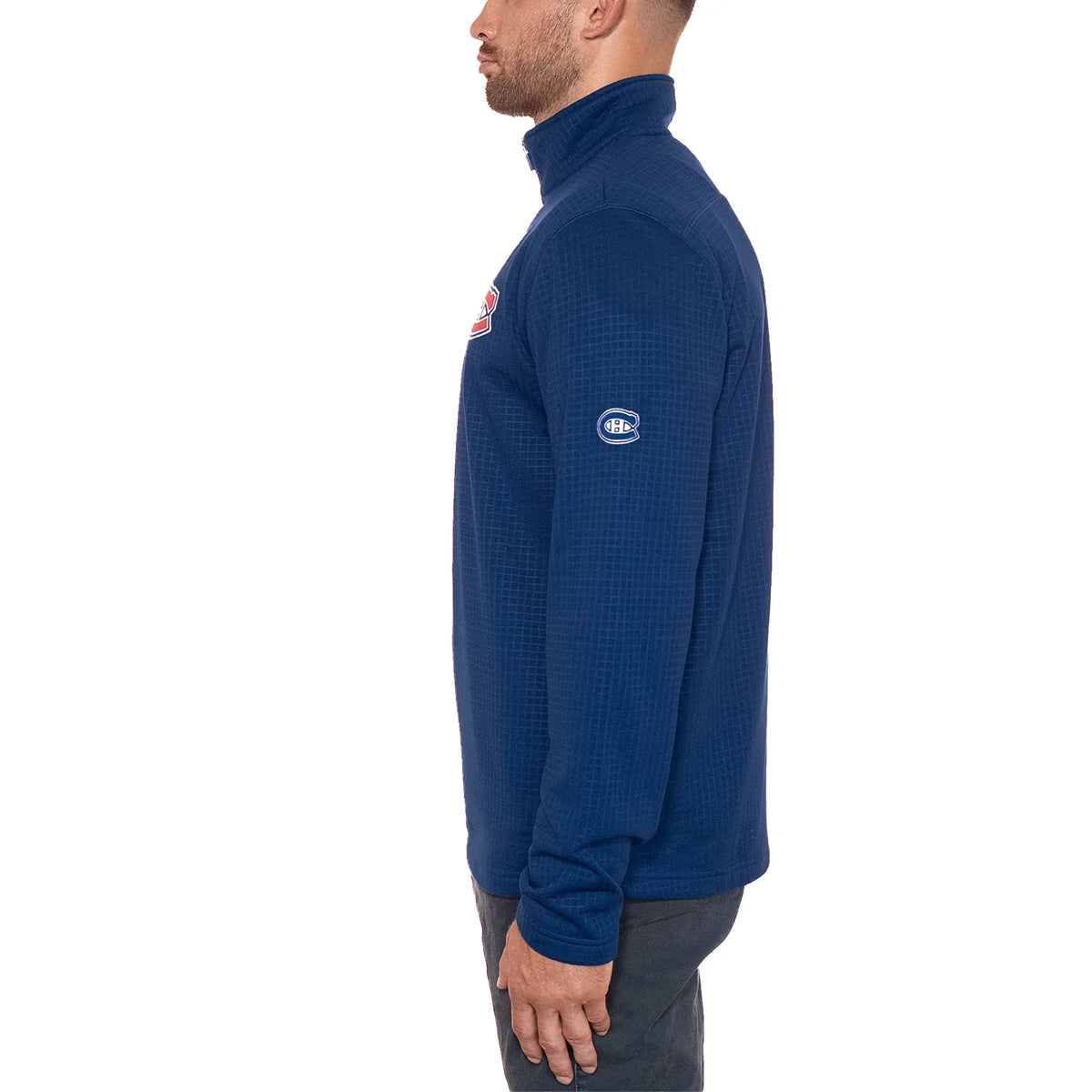 LNH - Haut à Fermeture Éclair 1/4 Pour Homme - Canadiens de Montréal-Mens-NHL-1/4zip-Canadiens-de-Montréal-bleu-blue-1803891-1968217