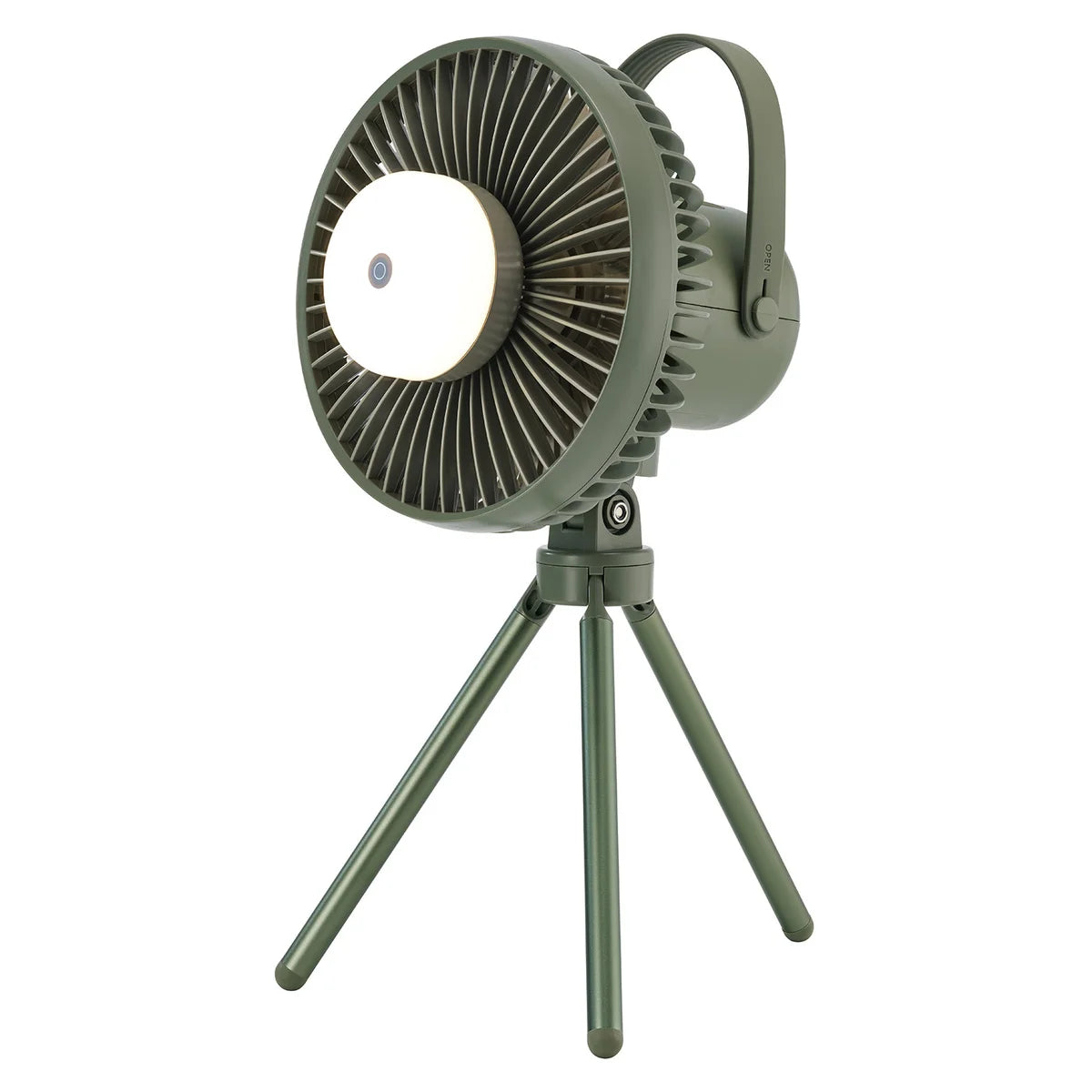 CAMELION - Ventilateur de Camping Rechargeable avec Lampe à DEL-rechargeable-camping-fan-with-led-ligt-costco-1819576-green-vert-2