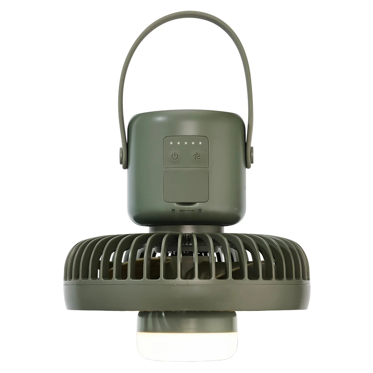 CAMELION - Ventilateur de Camping Rechargeable avec Lampe à DEL-rechargeable-camping-fan-with-led-ligt-costco-1819576-green-vert-3
