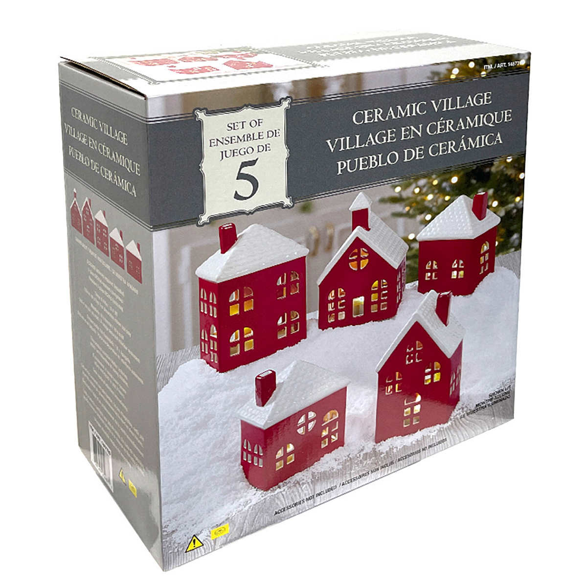 Maison De Village En Céramique Biscuit - Magasin Général - Prête à Peindre, Fait Main USA