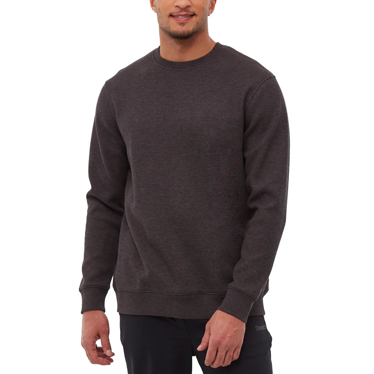BENCH - Chandail Thermique Doublé pour Homme-Mens-Fleece-Lined-Thermal-Crewneck-Gris-Grey-1899556-1956581