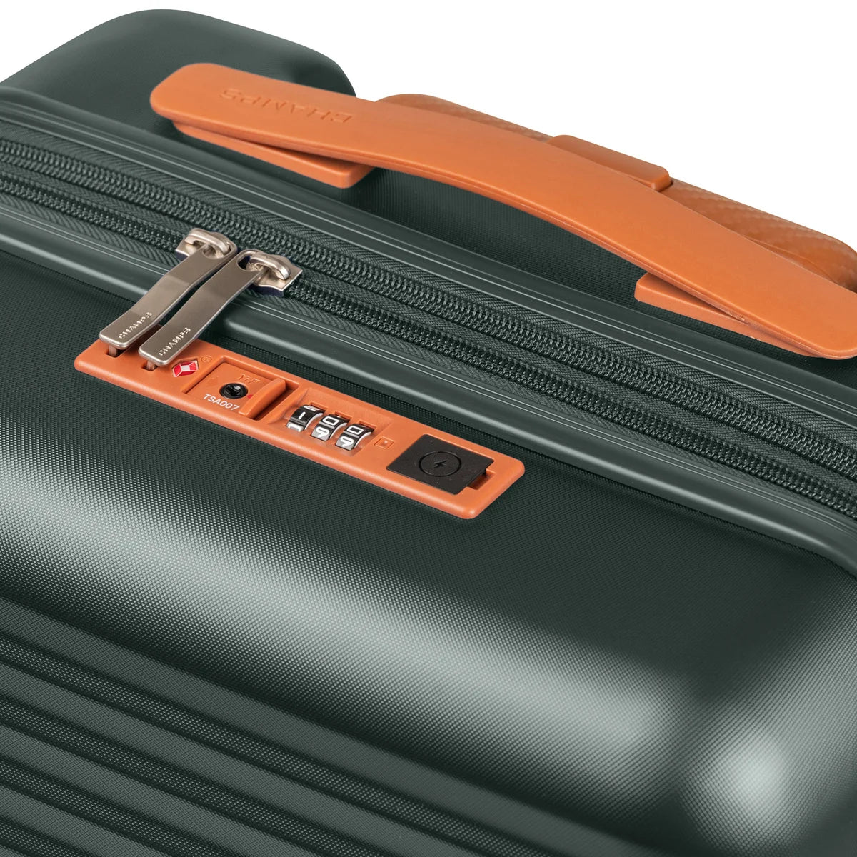 CHAMPS - Valise de Cabine Rigide Extensible Vintage II-luggage-hardside-expandable-spinner-carry-on-costco-2898361-s1030-green-vert-5