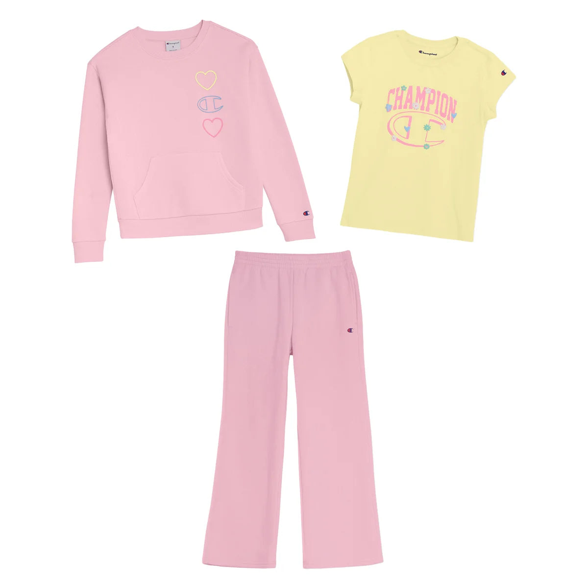CHAMPION - Ensemble 3 Pièces pour Enfant-Kids-3-Piece-Set-Rose-Jaune-Pink-Yellow-1114545-1958827