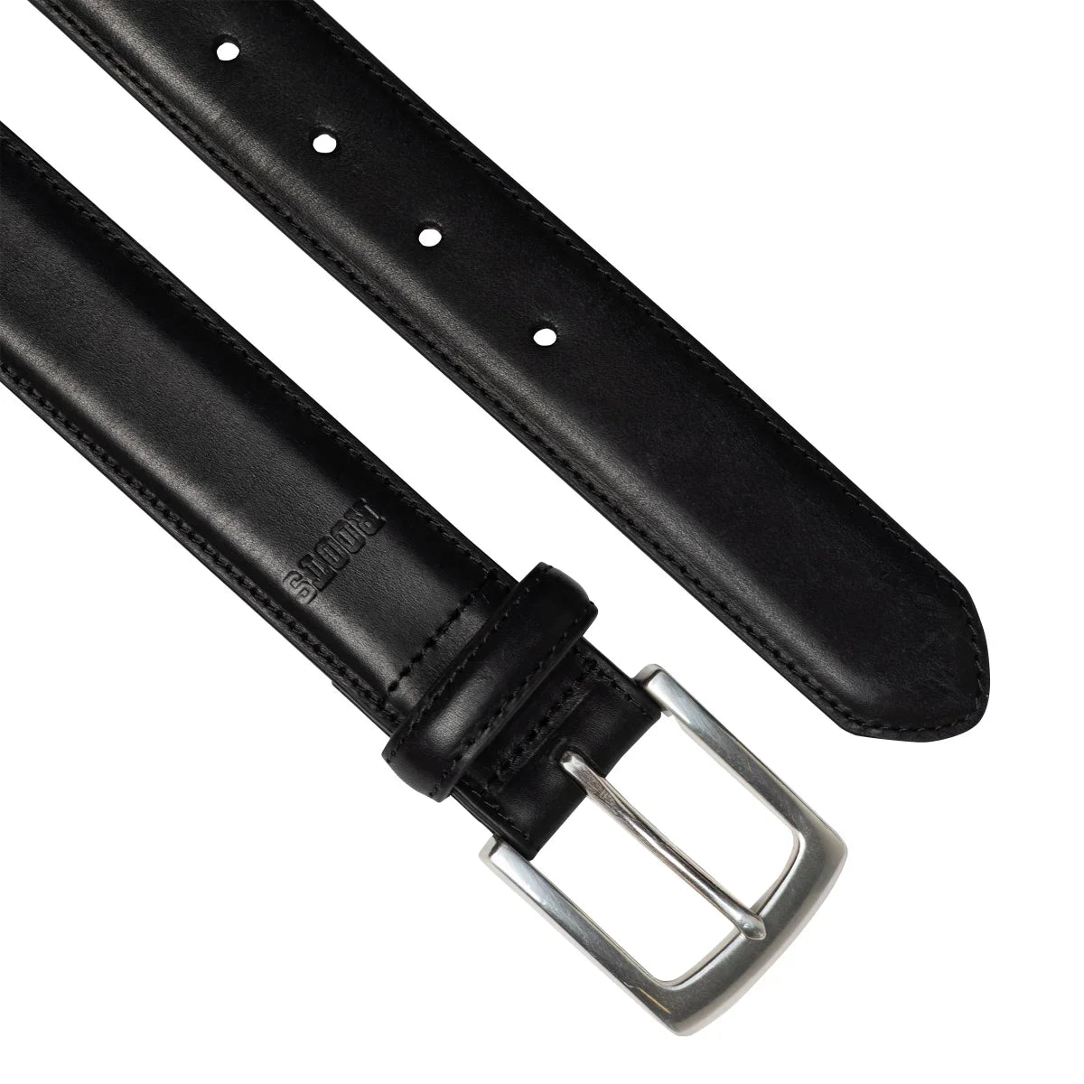 ROOTS - Ceinture en Cuir- Genuine-Leather-Belt-Noir-Black-1915790