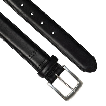 ROOTS - Ceinture en Cuir- Genuine-Leather-Belt-Noir-Black-1915790