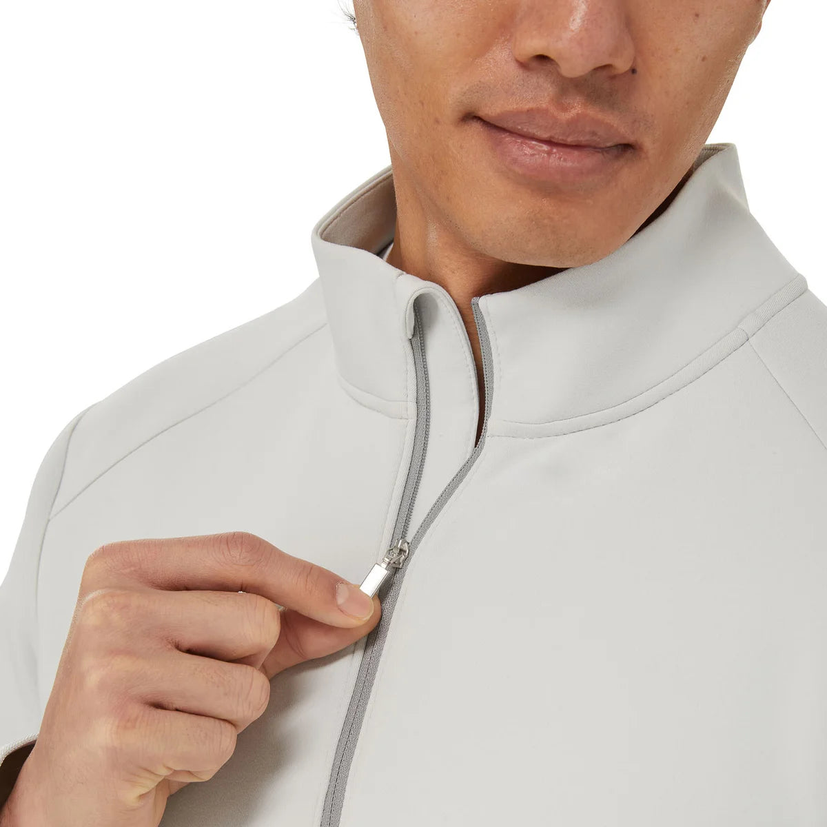 KIRKLAND SIGNATURE - Chandail Demi-Fermeture Éclair pour Homme-Mens-1/2-Zip-Pullover-Gris-Grey-7771553-1916909