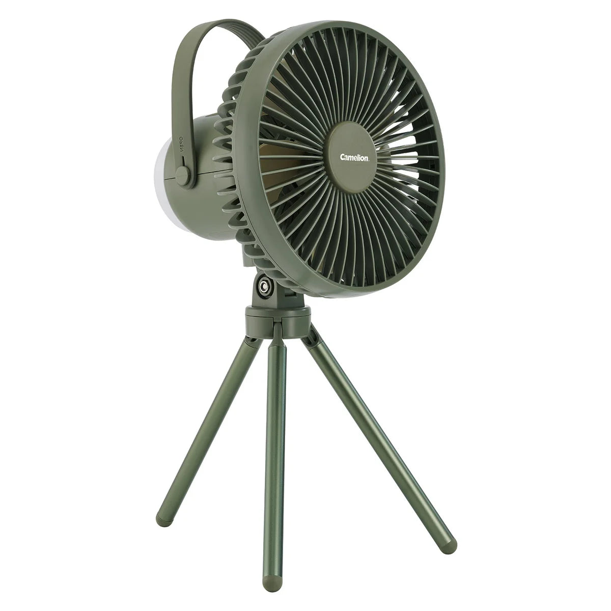 CAMELION - Ventilateur de Camping Rechargeable avec Lampe à DEL-rechargeable-camping-fan-with-led-ligt-costco-1819576-green-vert