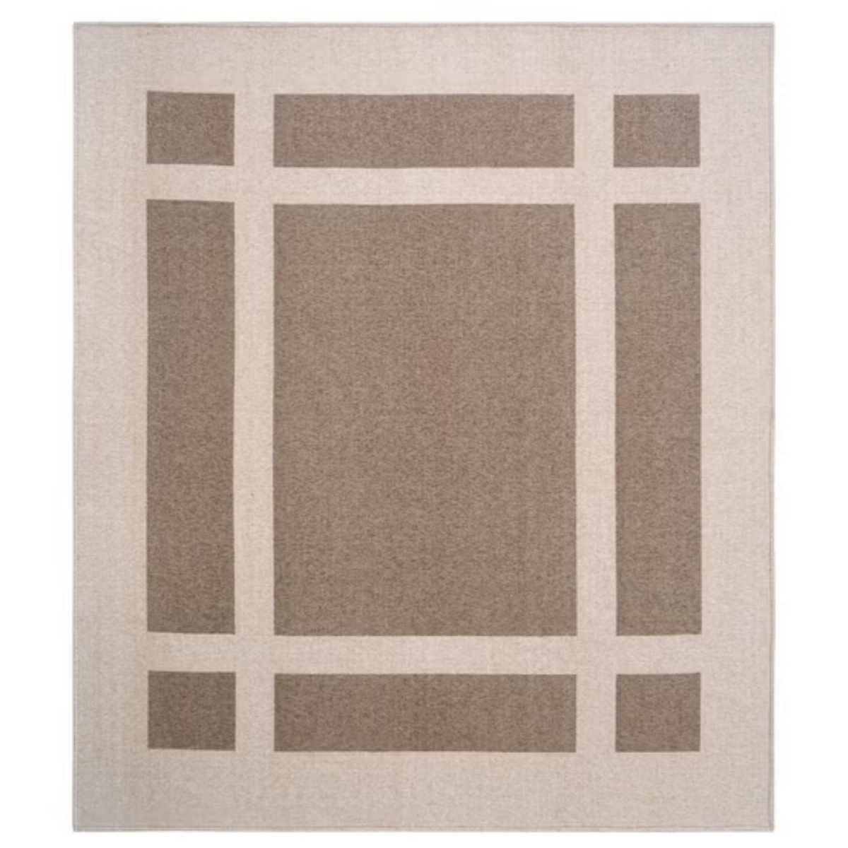 CHALET DÉCOR - Jeté tissé brun et beige | CHALET DÉCOR - brown and beige woven throw