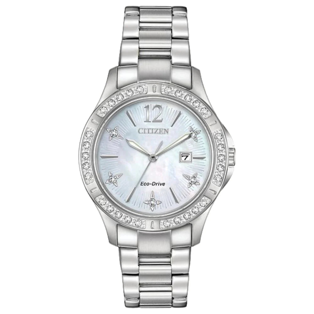 citizen-montre-femme-women-watch-argent-nacré-diamant-diamond-silver-mother-pearl