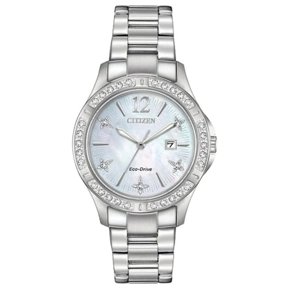 citizen-montre-femme-women-watch-argent-nacré-diamant-diamond-silver-mother-pearl