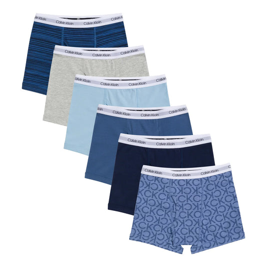 CALVIN KLEIN - Paquet de 6 Caleçons pour Garçon-Boys-Boxer-Briefs-6-pack-Bleu-Blue-1923772-1942435