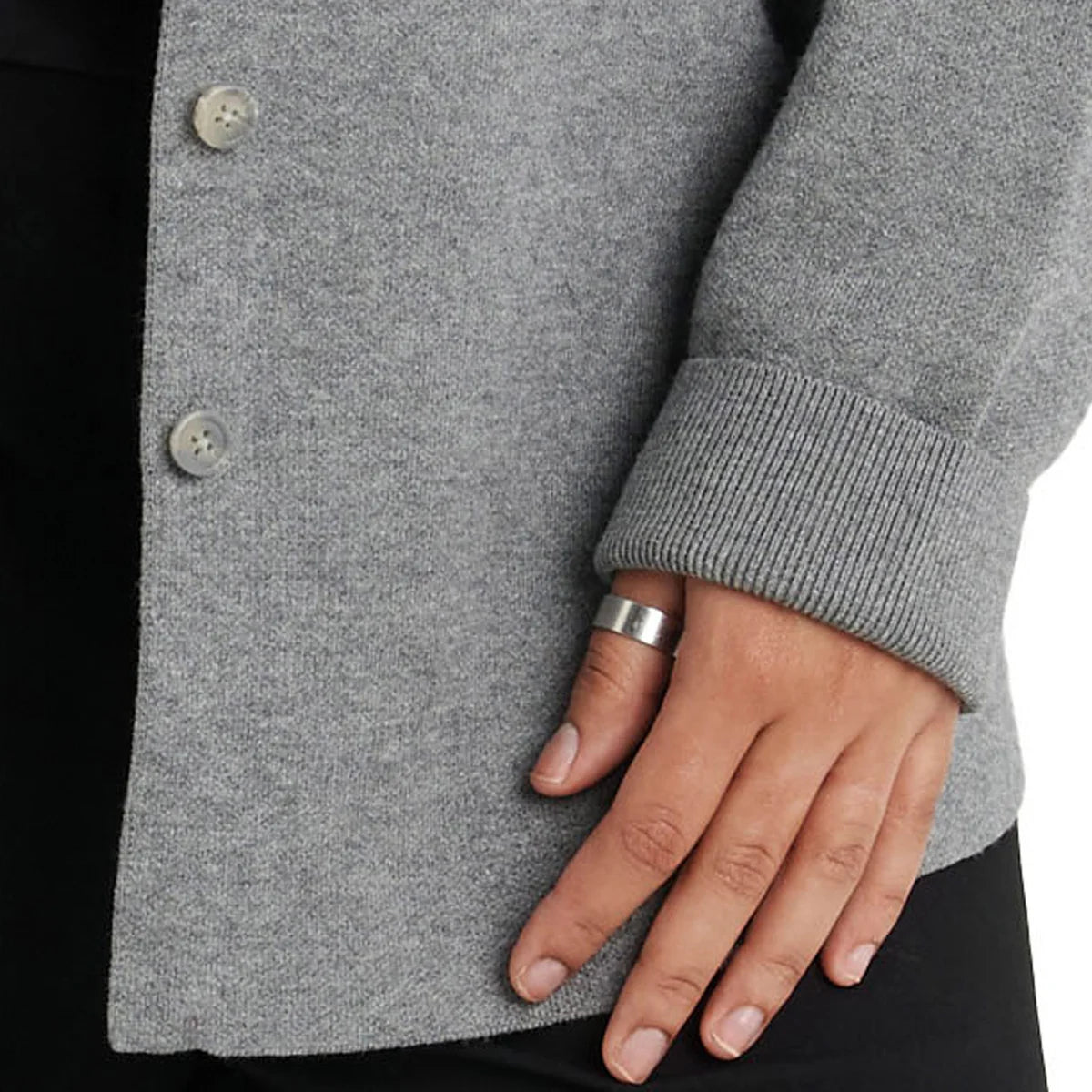 COMO VINTAGE - Veste-Chemise en Tricot Pour Femme-Womens-Knit-Shirt-Jacket-Gris-Grey-1944438-1944429